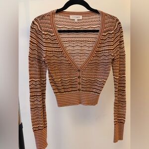 INTERMIX Multicolor V-Neck Crop Top